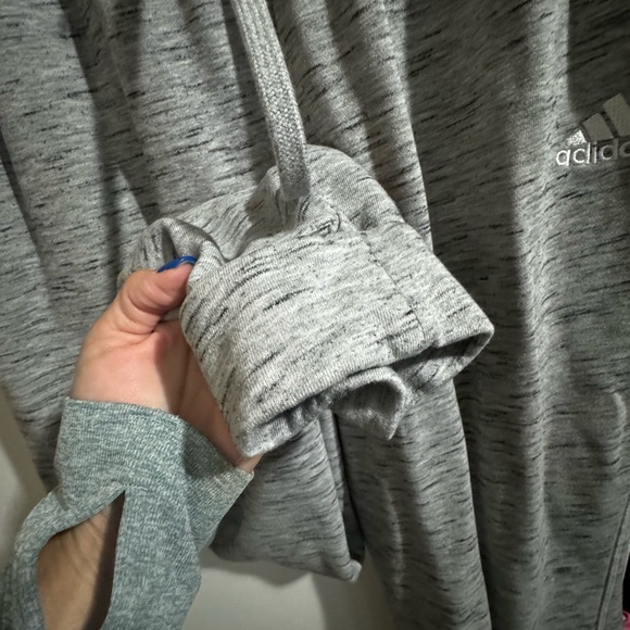 Men’s Size large Adidas Sweat Pants~gray and black hardly work Cuff bottom ankle - Picture 4 of 7